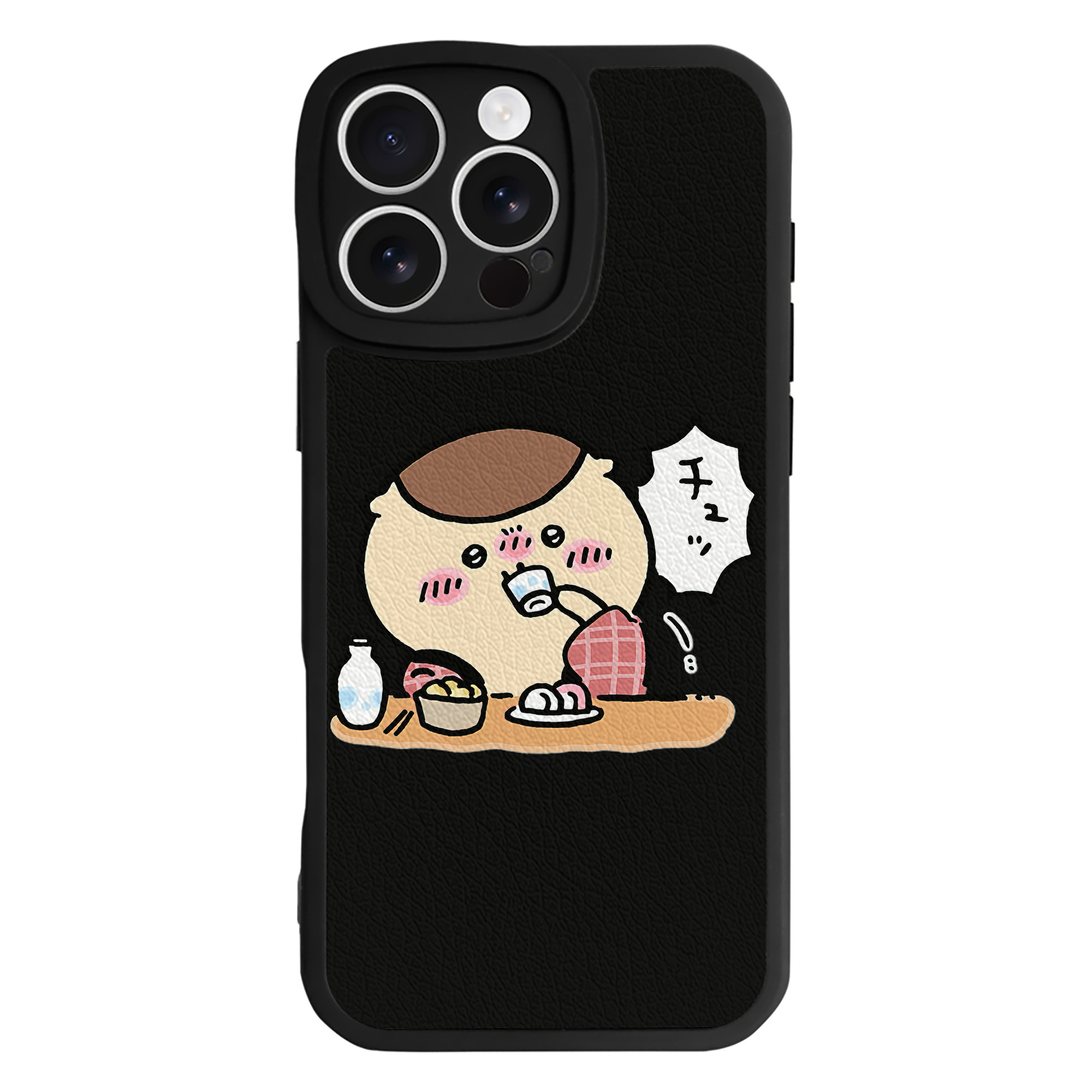 （画像用） ちいかわ くりまんじゅう Chii-kawa kuri manjū 【iPhone 16シリーズ対応】シリコンスマホケース（レザー調） 材質：シリコン
